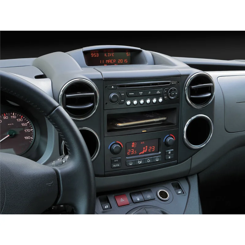 Base INBAY de cargador inalámbrico consola 1 DIN Berlingo Partner Jumpy