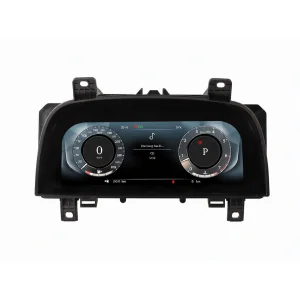 Cuadro de instrumentos digital panorámico de 12.3 pulgadas encendido mostrando la interfaz para Land Rover Discovery 4 (L319)