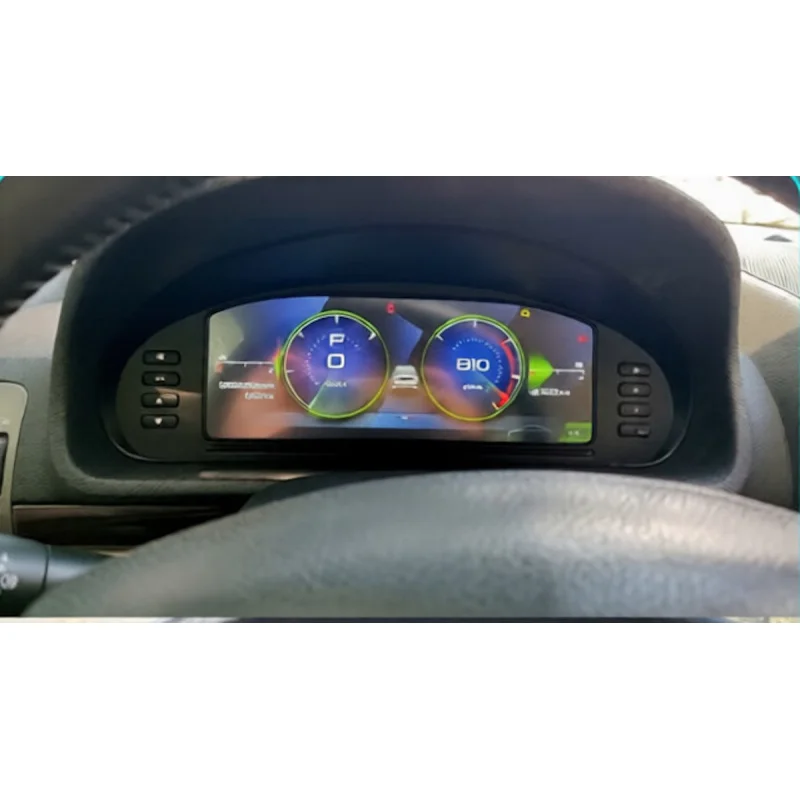 Cuadro de instrumentos digital de 10.25 pulgadas para Peugeot 407 instalado