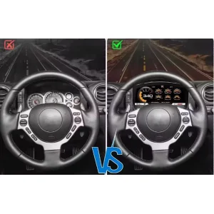 Comparación cuadro de serie con cuadro digital para Nissan GT R R35 2007 2015