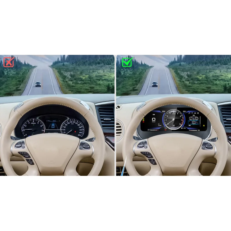 comparación cuadro de serie con cuadro digital tras instalación