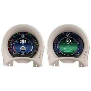 ejemplos de interdaz de cuadro de instrumentos digital LCD de 7 pulgadas instalado en Fiat 500