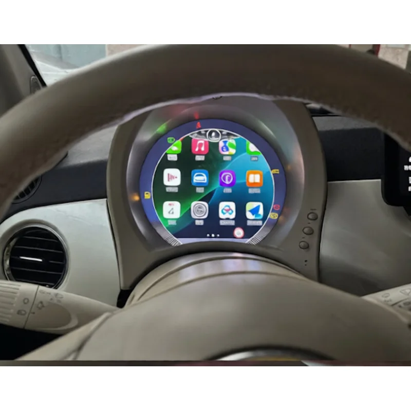 Resultado de instalación de cuadro digital mostrando carplay.