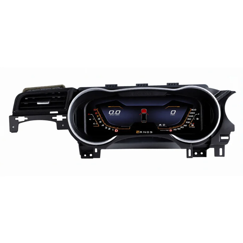 Vista frontal velocímetro digital hd ford mustang 2015 2021