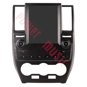 Vista frontal con pantalla apagada del marco adaptador para Land Rover Freelander 2.