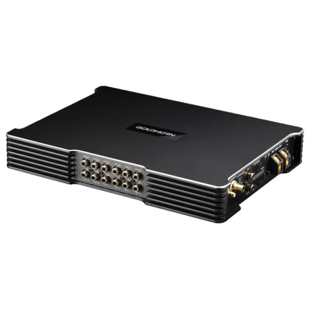 Vista lateral en perspectiva del amplificador DSP Goldhorn DSPA 1012 PLUS