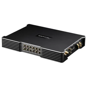 Vista lateral en perspectiva del amplificador DSP Goldhorn DSPA 1012 PLUS