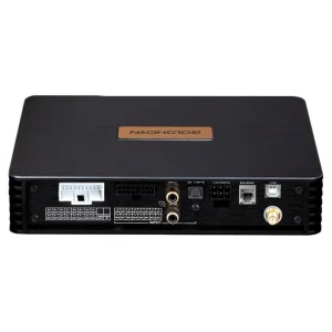 Panel de conexiones laterales del amplificador Clase AB Goldhorn DSPA 810 PRO