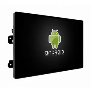 Radio navegador de 12.5 pulgadas con sistema Android 15, vista lateral mostrando el anclaje trasero.