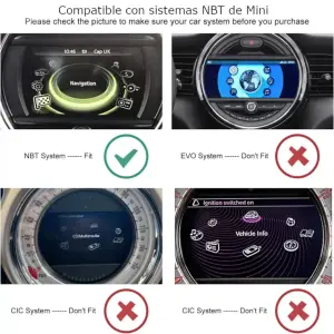 Pantallas originales de MINI compatibles con el sistema NBT