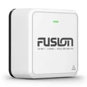 Amplificador de zona náutico Fusion Apollo AP214 de 2 canales visto de frente