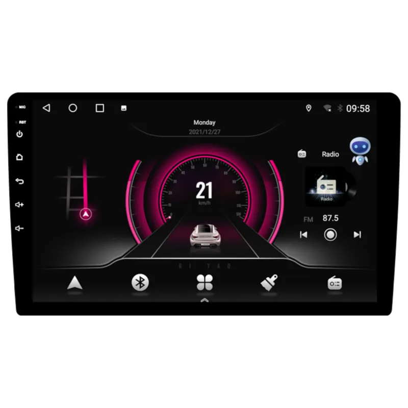 Pantalla de 9" con display de velocidad abierto