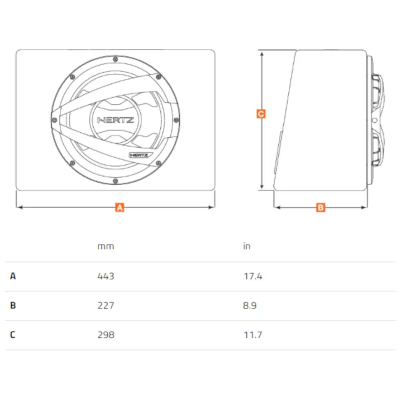 Dimensiones DBX 25.3