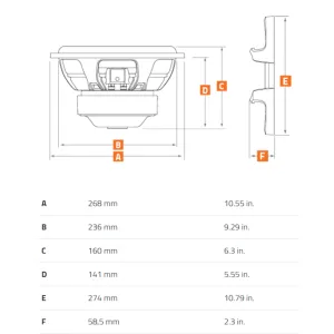 Dimensiones MP 250 D4.3