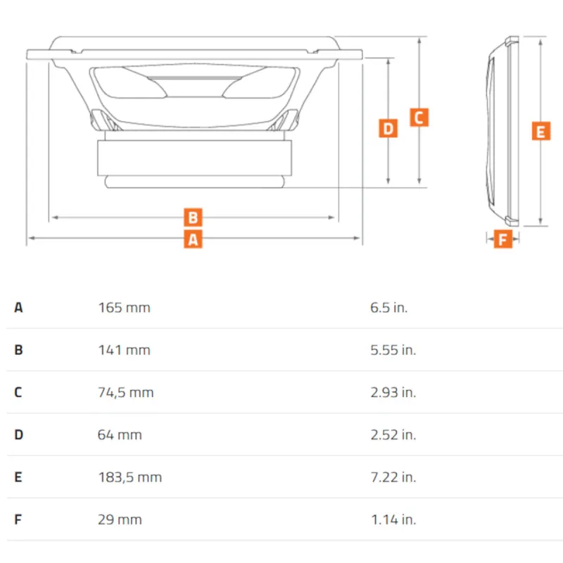 Dimensiones MP 165P.3