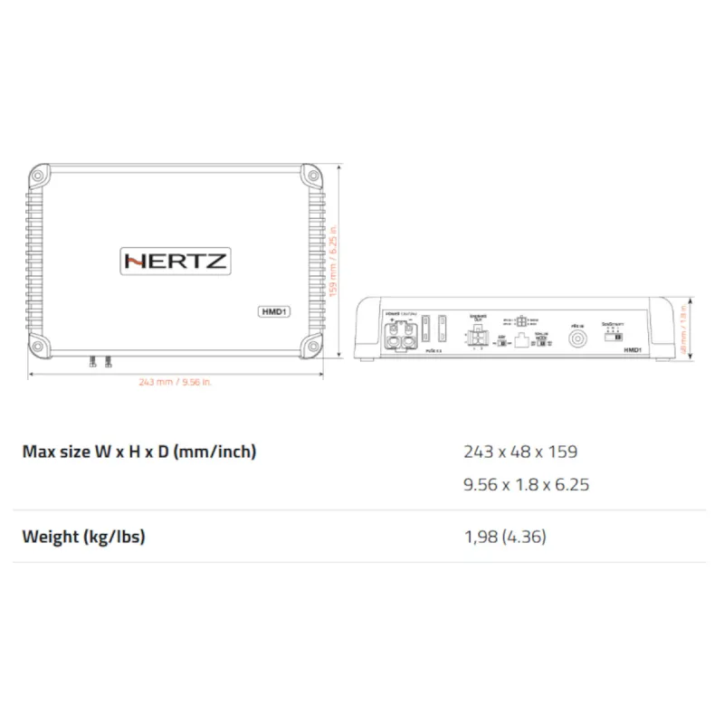 Dimensiones HMD1 24V