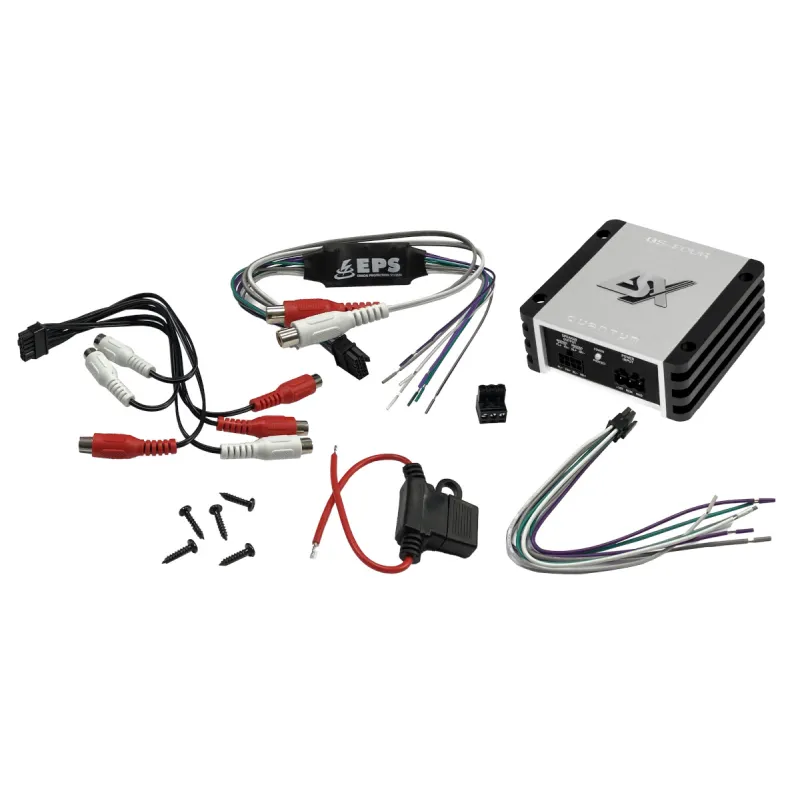 componentes incluidos con el amplificador ESX Quantum QS-FOUR-BT