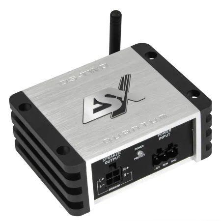 Vista lateral del amplificador compacto ESX Quantum QS-TWO-BT
