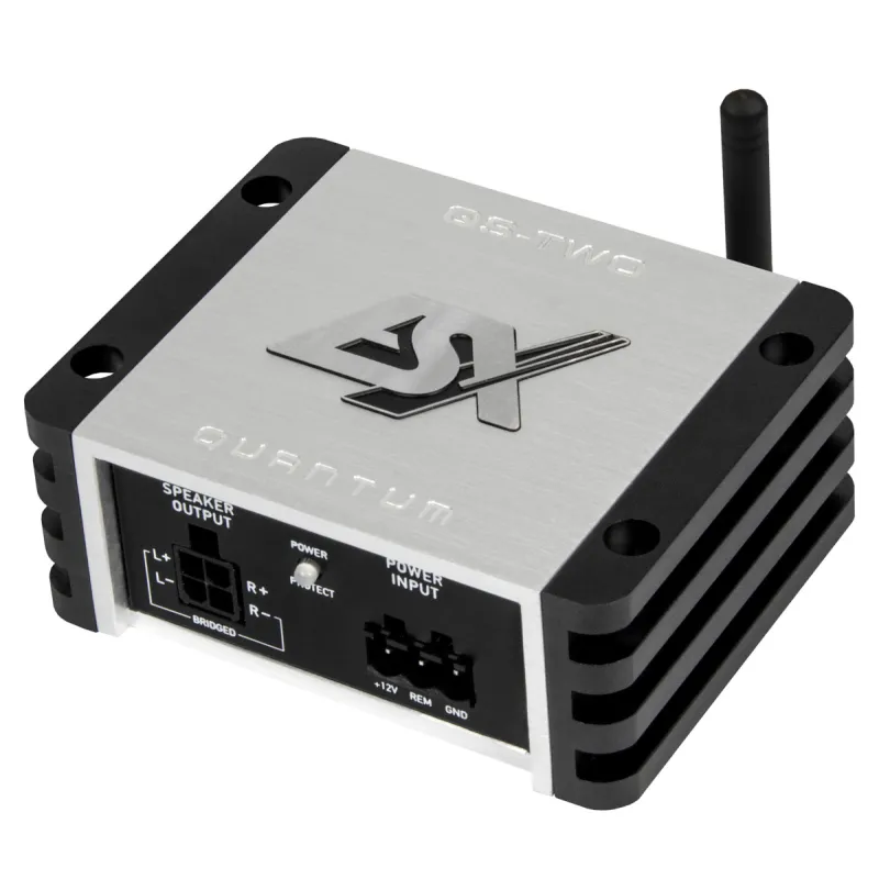 Vista del amplificador compacto ESX Quantum QS-TWO-BT
