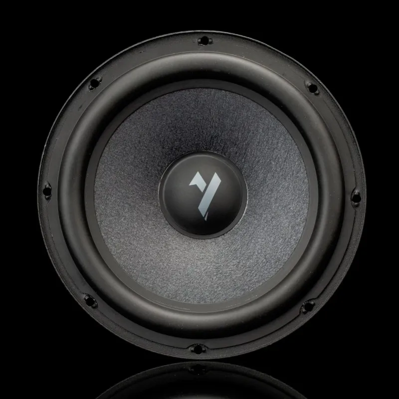 Vista frontal de el woofer del kit Gladen Gamma 200.2