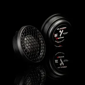 Vista de la parte trasera y frontal del tweeter Gladen Gamma GT25