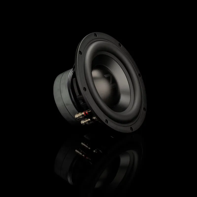 Vista lateral del subwoofer Gladen Zeta 08