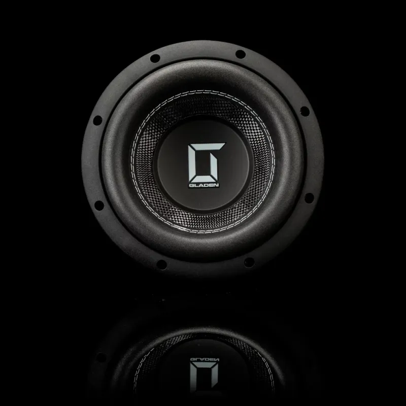 Vista frontal del subwoofer Gladen Sigma SSWX08