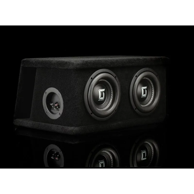 Vista periferica del subwoofer Gladen Sigma SSW065-Dual