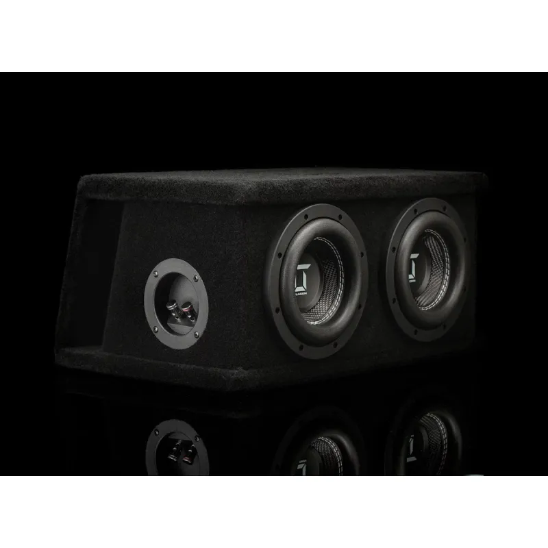 Vista frontal del subwoofer Gladen Sigma SSWX065-Dual