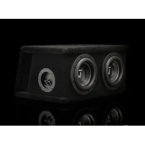 Vista frontal del subwoofer Gladen Sigma SSWX065-Dual