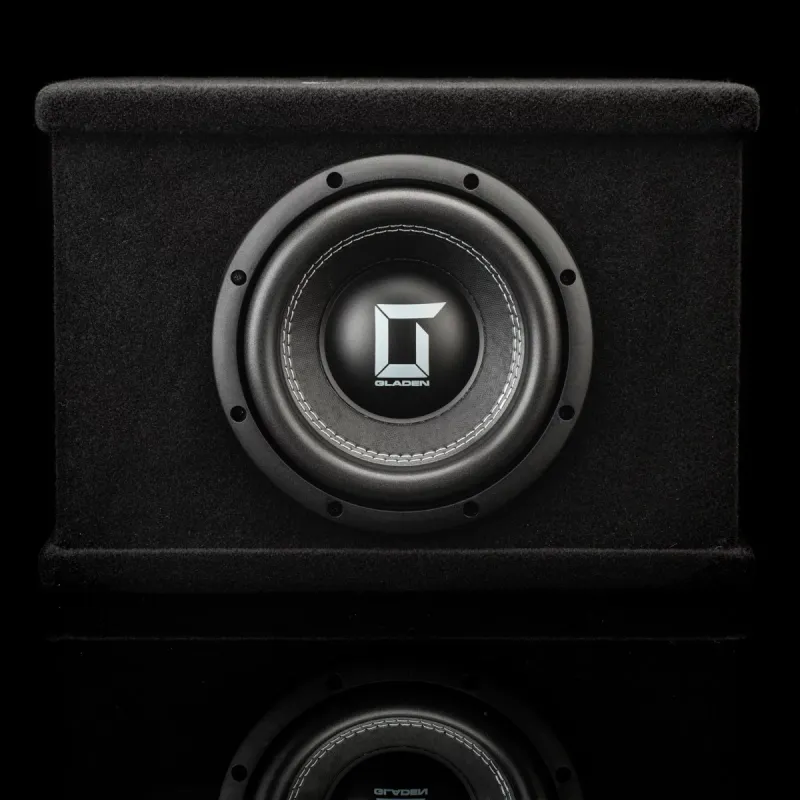Vista frontal del subwoofer Gladen Sigma SSW08-VB subwoofer