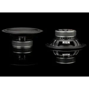 Vista lateral de los woofers incluidos en el kit de altavoces Gladen Beta 165.2