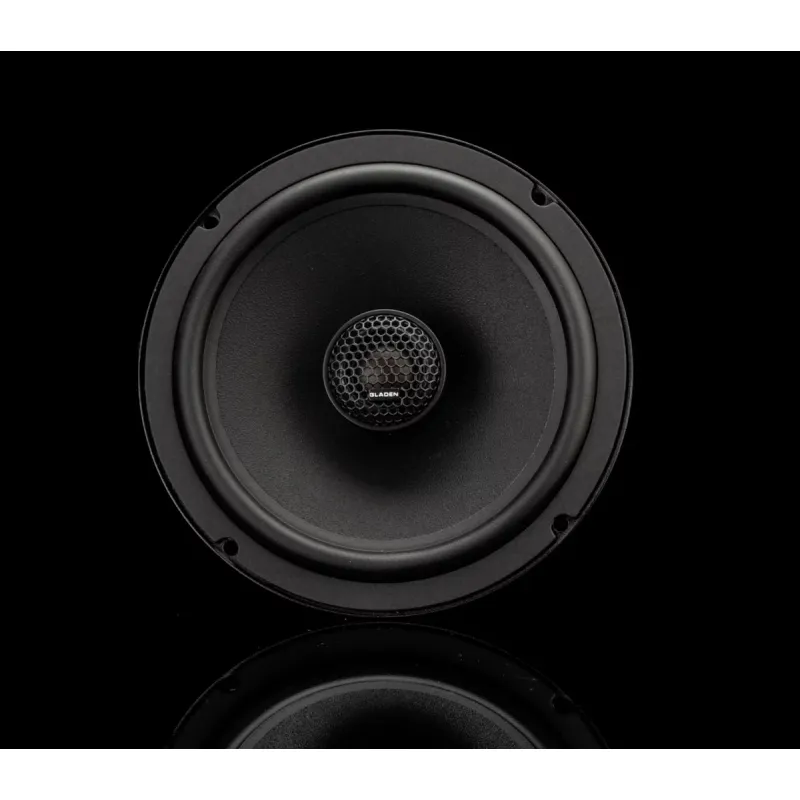 Vista frontal del altavoz coaxial Gladen Beta 165-X