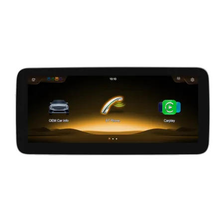 Vista del menu de la pantalla con sistema linux para mercerdes.