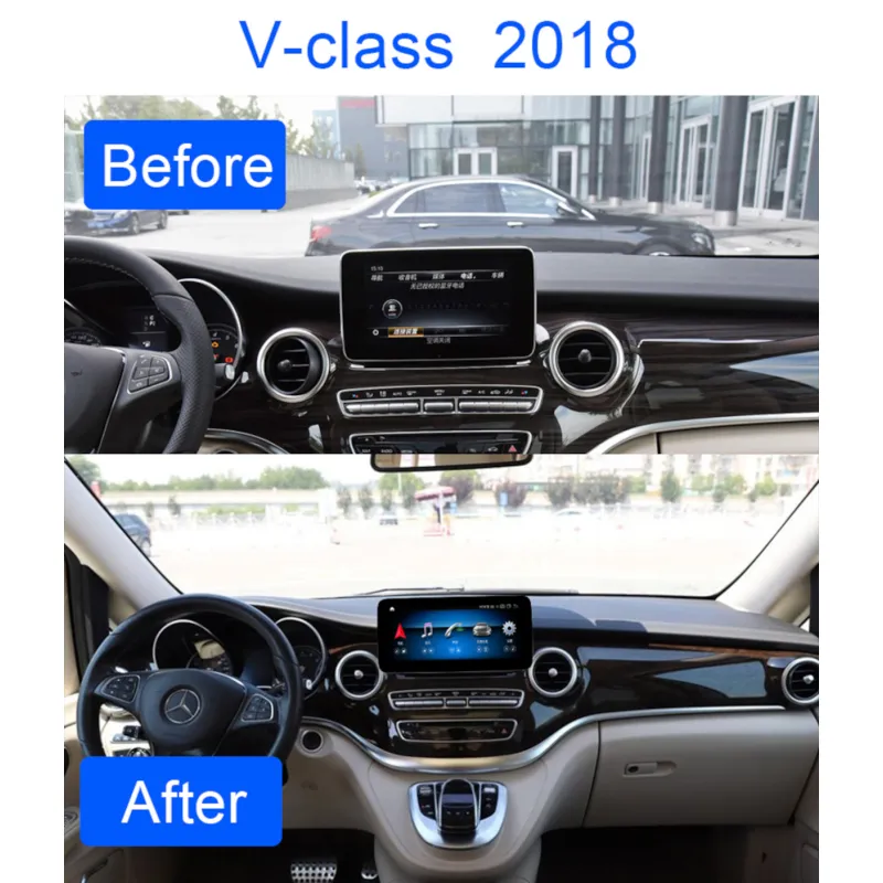 Comparación de antes y después de la instalación en una clase V del 2018