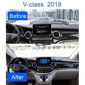Comparación de antes y después de la instalación en una clase V del 2018