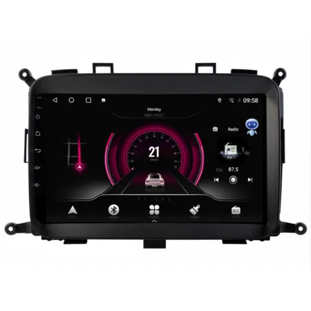 Vista del menú del radio navegador Kia Carens 2013-2018