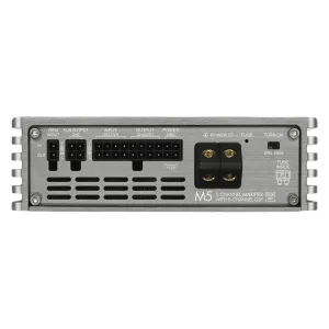 Vista de los inputs y outputs del amplificador con DSP Musway M5-512K