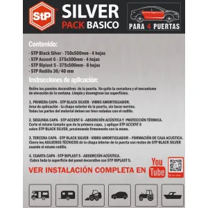 Instrucciones STP Silver Pack Basico para insonorizar 4 puertas. (STP Kit Door Silver)