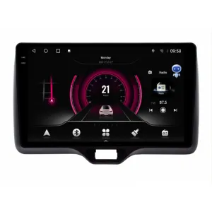 Pantalla Android para Toyota Yaris mostrando uno de los menús.