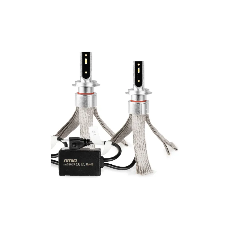 Kit de bombillas LED H7 12V/24V con luz blanca 6000K, sistema CANBUS