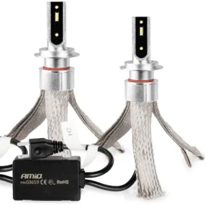 Kit de bombillas LED H7 12V/24V con luz blanca 6000K, sistema CANBUS