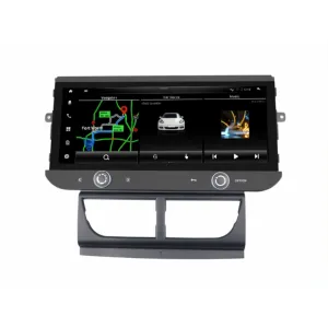 Vista frontal mostrando el menú de la pantalla Android para Porsche macan 2010-2017