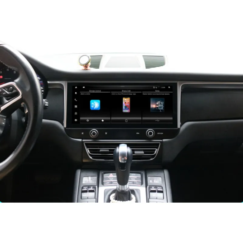 Resultado tras la instalación de la pantalla Android para Porsche macan 2010-2017