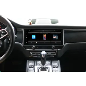 Resultado tras la instalación de la pantalla Android para Porsche macan 2010-2017