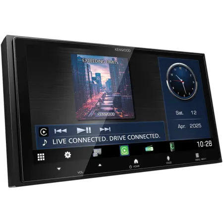 Vista general de la pantalla Kenwood DMX7525DABS mostrando el menú