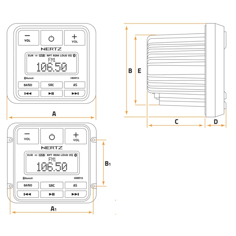 Hertz HMR15 dimensiones