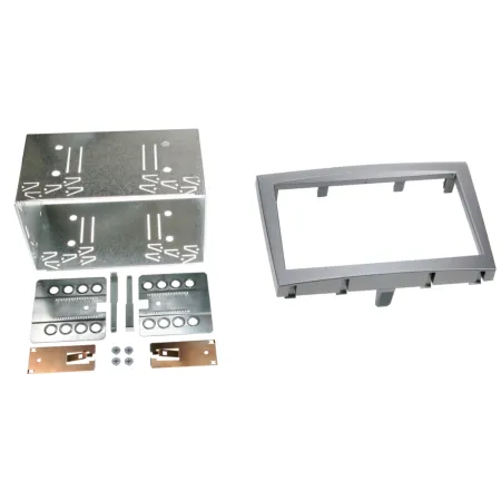 Kit instalación pantalla 2 DIN Porsche 911 Boxster  Cayman, color plata
