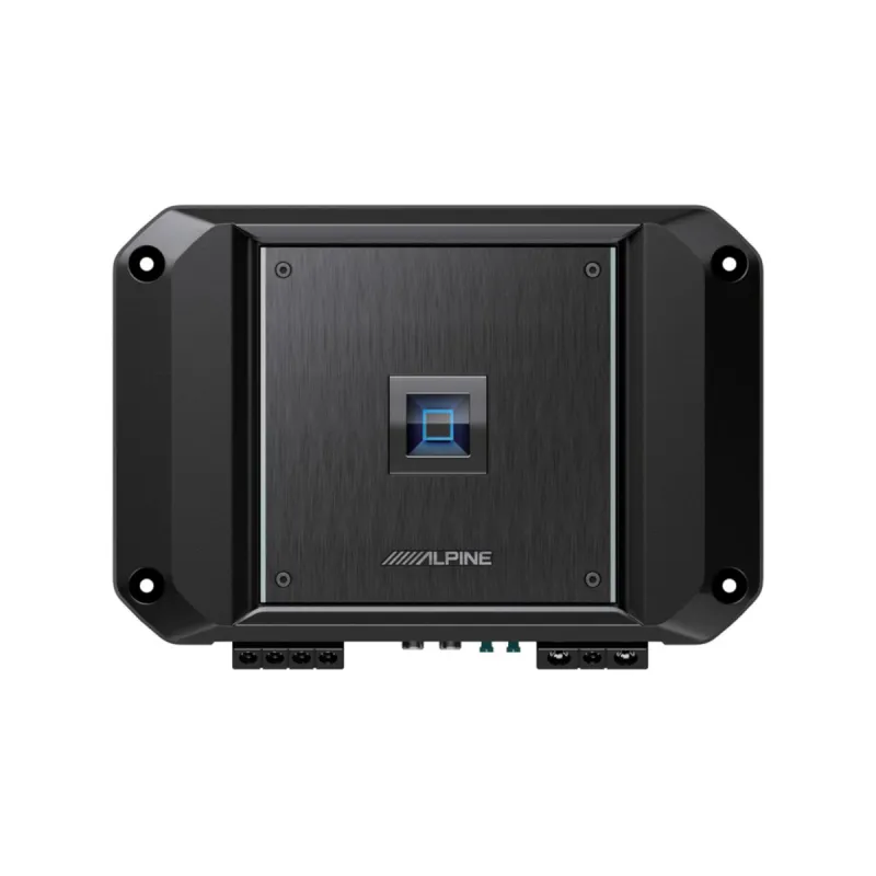 Vista superior del amplificador mono Alpine R2-A75M Serie R de 750 W RMS para subwoofer