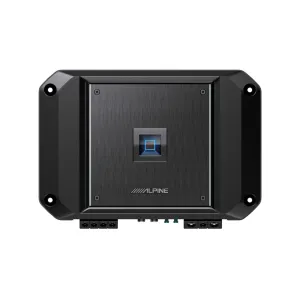 Vista superior del amplificador mono Alpine R2-A75M Serie R de 750 W RMS para subwoofer